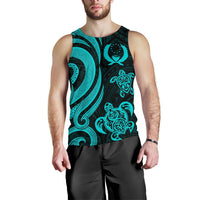 Pohnpei Micronesian Men Tank Top - Turquoise Tentacle Turtle - Polynesian Pride