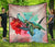 Hawaii Map Kanaka Sea Turtle Hibiscus Premium Quilt - AH - Blue Pink Pink - Polynesian Pride