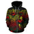 Kosrae Polynesian Zip up Hoodie Turtle Hibiscus Reggae - Polynesian Pride