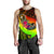 Chuuk Men's Tank Top - Polynesian Hook And Hibiscus (Reggae) - Polynesian Pride