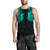 Maori Ta Moko Men Tank Top New Zealand Turquoise Turquoise - Polynesian Pride