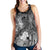 Federated States of Micronesia Women's Racerback Tanks - Humpback Whale with Tropical Flowers (White) - Polynesian Pride