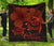 Hawaii Turtle Ohana Hibiscus Poly Premium Quilt Red Red - Polynesian Pride