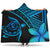 hawaiiHooded Blanket - Hawaii Turtle Plumeria Blue Hooded Blanket Blue - Polynesian Pride