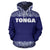 Tonga All Over Hoodie Polyesian Purple and White - Polynesian Pride