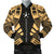 Austral Islands Men Bomber Jackets - Polynesian Tattoo Gold Gold - Polynesian Pride