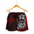 Kosrae Micronesia Women's Shorts Red - Turtle With Hook - Polynesian Pride