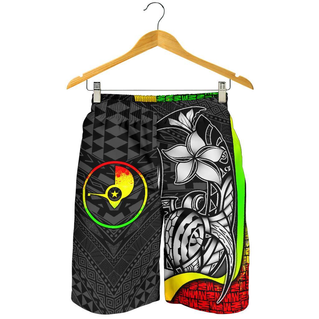 Yap Micronesian Men's Shorts Reggae - Turtle With Hook - Polynesian Pride