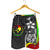 Yap Micronesian Men's Shorts Reggae - Turtle With Hook - Polynesian Pride