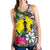 New Caledonia Women's Racerback Tank White - Turtle Plumeria Banana Leaf - Polynesian Pride