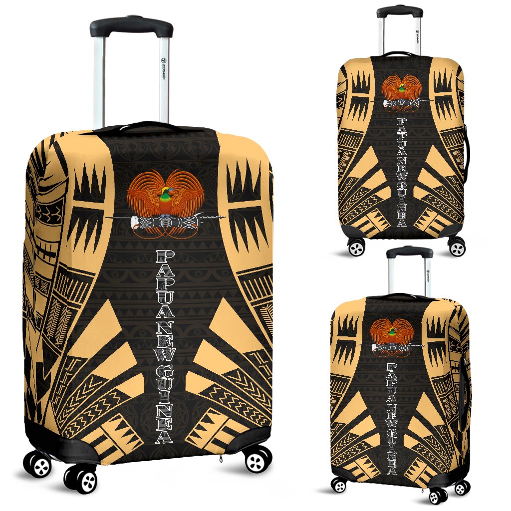 Papua New Guinea Luggage Cover - Polynesian Tattoo Gold Gold - Polynesian Pride