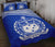 Samoa Quilt Bed Set - Samoa Coat Of Arms Blue Curve Version - Polynesian Pride