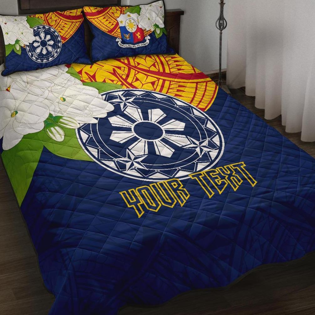 The Philippines Personalised Quilt Bed Set - Filipino Sampaguita Red - Polynesian Pride