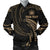Samoa Polynesian Custom Personalised Men's Bomber Jacket - Gold Tribal Wave Black - Polynesian Pride