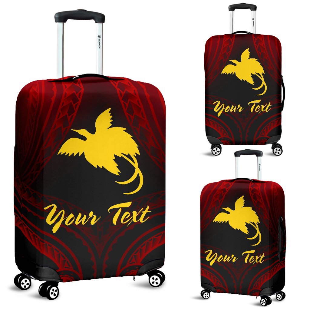 Papua New Guinea Custom Personalised Luggage Covers - Raggiana Bird of Paradise Polynesian Patterns - Polynesian Pride