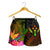 Kosrae Polynesian Women's Shorts - Hibiscus and Banana Leaves - Polynesian Pride