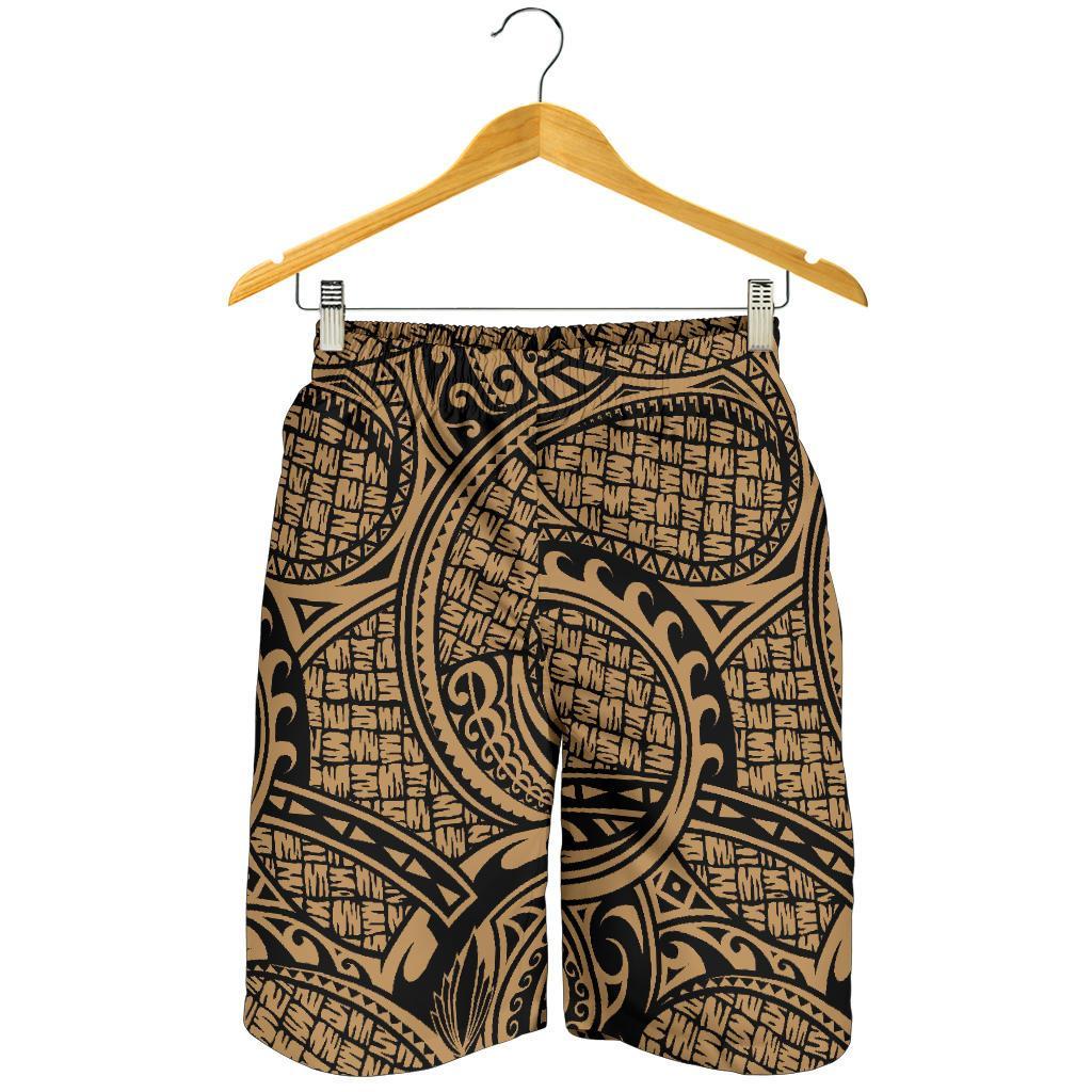 Polynesian Maori Lauhala Gold Men's Short - Polynesian Pride