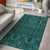 Hawaii Area Rug Polynesian Lauhala Mix AH Rug Turquoise - Polynesian Pride