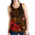 Polynesian Hawaii Women's Racerback Tank - Humpback Whale with Hibiscus (Golden) - Polynesian Pride