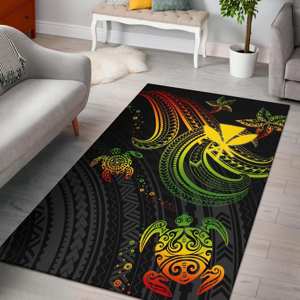 Hawaii Area Rug - Reggae Turtle Reggae - Polynesian Pride