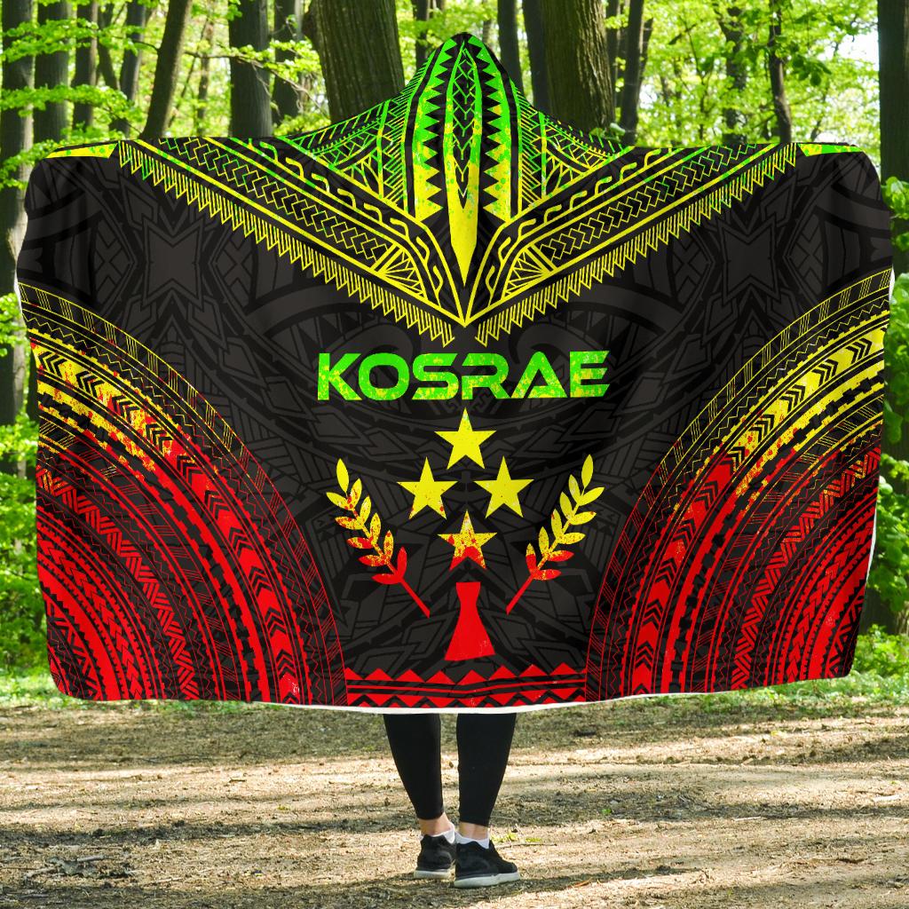 Kosrae Polynesian Chief Hooded Blanket - Reggae Version Hooded Blanket Reggae - Polynesian Pride