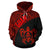 Guam Hoodie Guam Coat of Arm In Turtle Polynesian Tattoo Red - Polynesian Pride