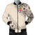 Fiji Men's Bomber Jacket - The Beige Hibiscus - Polynesian Pride