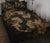 Hawaii Head Hammer Shark Hibiscus Gold Quilt Bed Set - Polynesian Pride