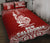 New Caledonia Quilt Bed Set - New Caledonia Coat Of Arms Polynesian Tattoo Red Fog Style - Polynesian Pride