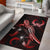 Pohnpei Polynesian Area Rugs - Turtle With Blooming Hibiscus Red Red - Polynesian Pride