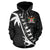 Fiji Cibi War Dance Zip up Hoodie Black Unisex Black - Polynesian Pride