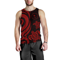 Chuuk Micronesian Men Tank Top - Red Tentacle Turtle - Polynesian Pride