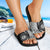 Hawaii Slide Sandals White Black - Circle Style - Polynesian Pride