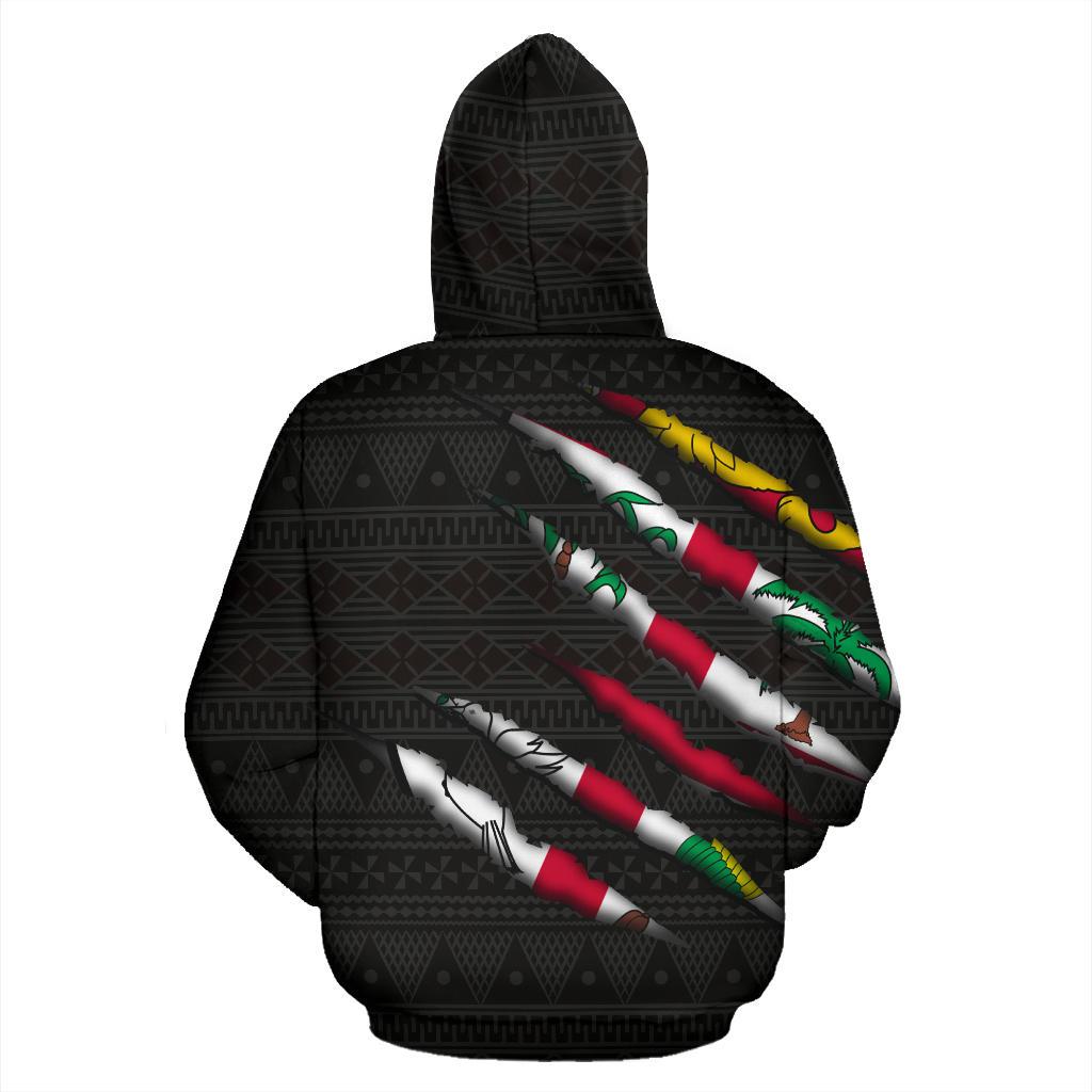 Fiji All Over Hoodie Scratch Style - Polynesian Pride