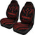 Kosrae Micronesia Car Seat Covers - Red Tribal Wave - Polynesian Pride