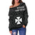 Wallis and Futuna Off Shoulder Sweaters - Wallis and Futuna Seal With Polynesian Tattoo Style - Polynesian Pride