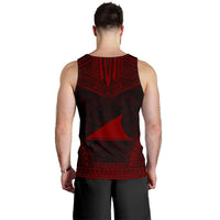 Tokelau Men's Tank Top - Polynesian Chief Red Version - Polynesian Pride