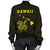 Hawaii Kakau Polynesian Turtle Map Women's Bomber Jacket - Yellow - Polynesian Pride