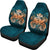 Hawaii Turtle Wave Polynesian Car Seat Cover - Hey Style Orange Universal Fit Blue - Polynesian Pride