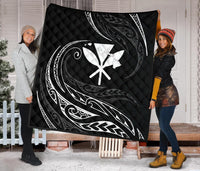 Kanaka Premium Quilt - White - Frida Style Black - Polynesian Pride
