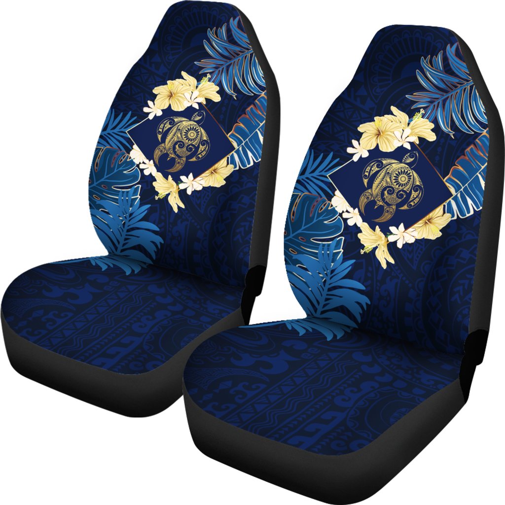 Hawaii Turtle Tropical Car Seat Cover - Taha Style Universal Fit Blue - Polynesian Pride