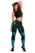 New Caledonia Women's Leggings - Turquoise Tentacle Turtle Turquoise - Polynesian Pride