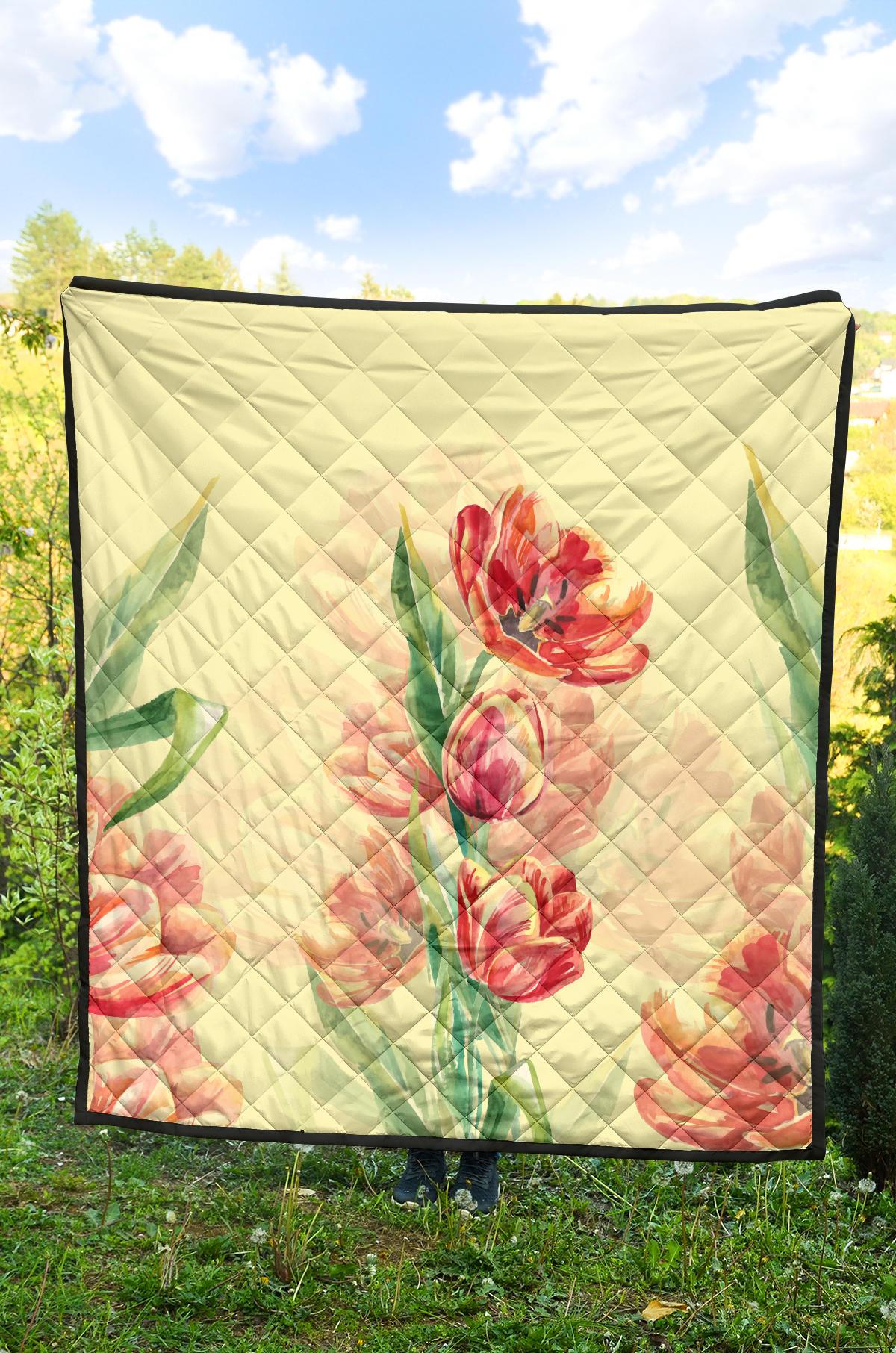 Beautiful Flower Premium Quilt - Polynesian Pride