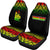 New Caledonia Custom Personalised Car Seat Covers - New Caledonia Coat Of Arms Fog Reggae Style - Polynesian Pride