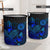 American Samoa Laundry Basket - Polynesian Turtle Hibiscus Blue - Polynesian Pride