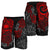 Samoa Polynesian Shorts (Men) - Red Turtle Flowing - Polynesian Pride