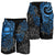 Samoa Polynesian Shorts (Men) - Blue Turtle Flowing - Polynesian Pride