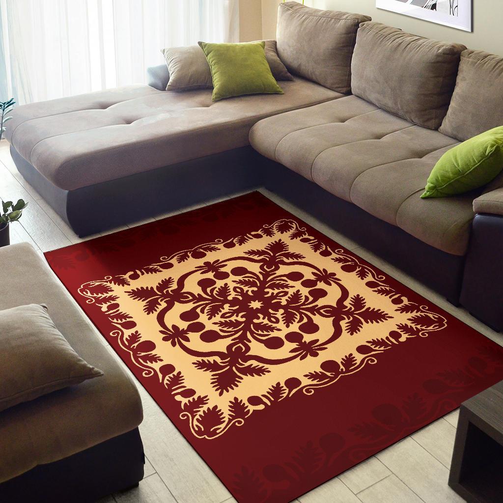 Hawaiian Quilt Royal Area Rug AH - Polynesian Pride