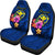 Hawaii Polynesian Car Seat Covers - Floral With Seal Blue - Polynesian Pride