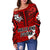 Wallis and Futuna Rugby Women's Off Shoulder Sweater Sporty Vibes - Polynesian Pride